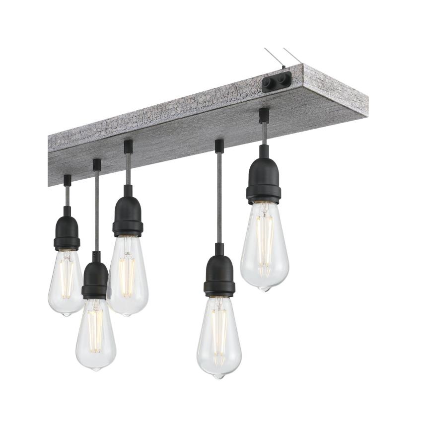 Westinghouse 6116440 - Κρεμαστός πολυέλαιος με αλυσίδα ASHWOOD 7xE27/60W/230V