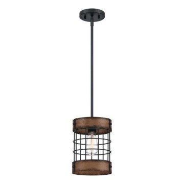 Westinghouse 61179 - Κρεμαστό φωτιστικό οροφής LANGSTON 1xE27/60W/230V barnwood