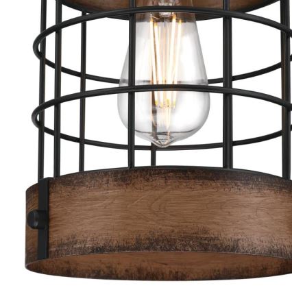 Westinghouse 61179 - Κρεμαστό φωτιστικό οροφής LANGSTON 1xE27/60W/230V barnwood