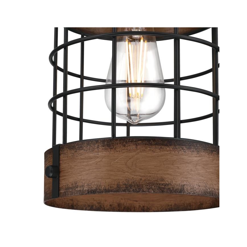 Westinghouse 61179 - Κρεμαστό φωτιστικό οροφής LANGSTON 1xE27/60W/230V barnwood