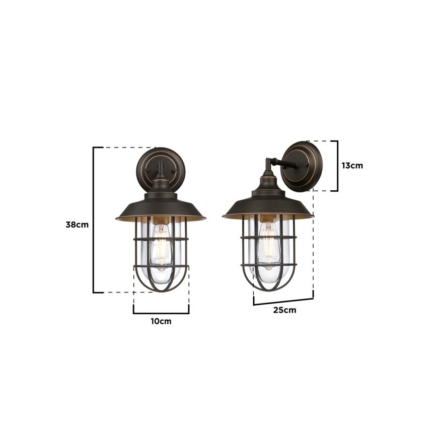 Westinghouse 6121640 - LED επιτοίχιο φωτιστικό εξωτερικού χώρου IRON HILL 1xE27/60W/230V IP44