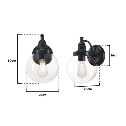 Westinghouse 61239 - Φωτιστικό τοίχου εξωτερικού χώρου EDDYSTONE 1xE27/60W/230V IP44