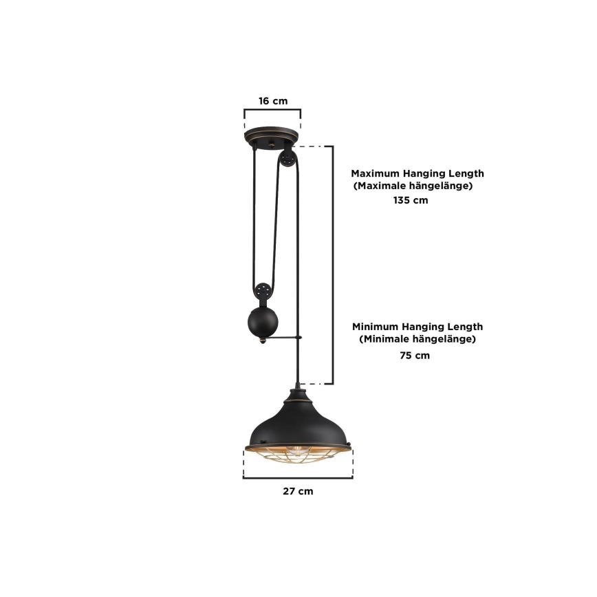 Westinghouse 61249 - Κρεμαστό φωτιστικό οροφής CHAVES 1xE27/60W/230V
