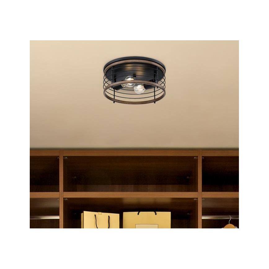 Westinghouse 61250 - Φωτιστικό οροφής ACKTON 2xE27/60W/230V barnwood