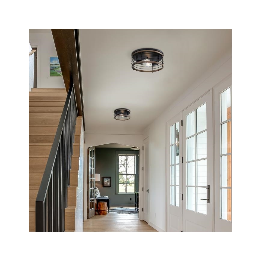 Westinghouse 61250 - Φωτιστικό οροφής ACKTON 2xE27/60W/230V barnwood