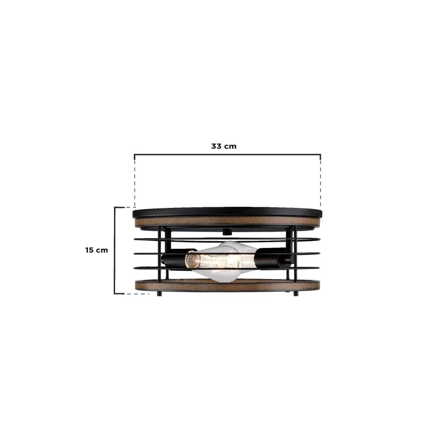 Westinghouse 61250 - Φωτιστικό οροφής ACKTON 2xE27/60W/230V barnwood