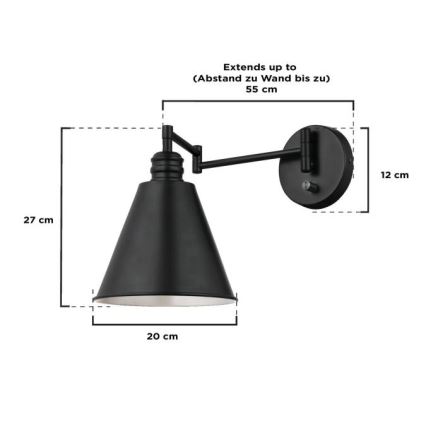 Westinghouse 61254 - Λάμπα τοίχου TROCADERO 1xE27/60W/230V