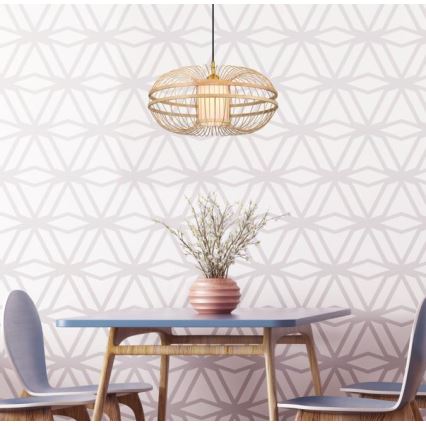 Westinghouse 61255 - Κρεμαστό φωτιστικό οροφής TULCEA 1xE27/60W/230V μπαμπού