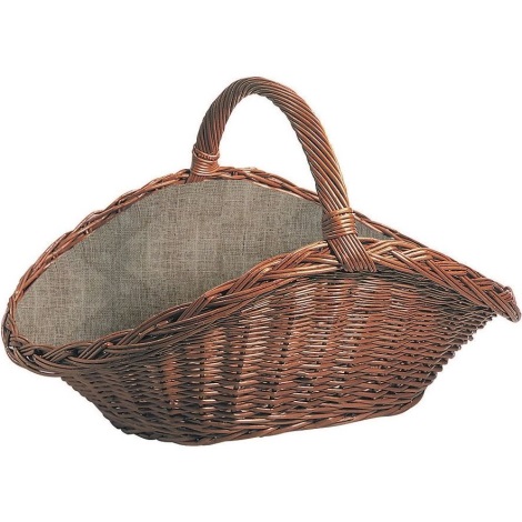 Wicker basket για ξύλο με ένα λαβή 42x70 cm