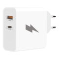 Winner Group - Αντάπτορας ταχείας φόρτισης 1xUSB-C + 1xUSB-A Power Delivery 45W λευκό
