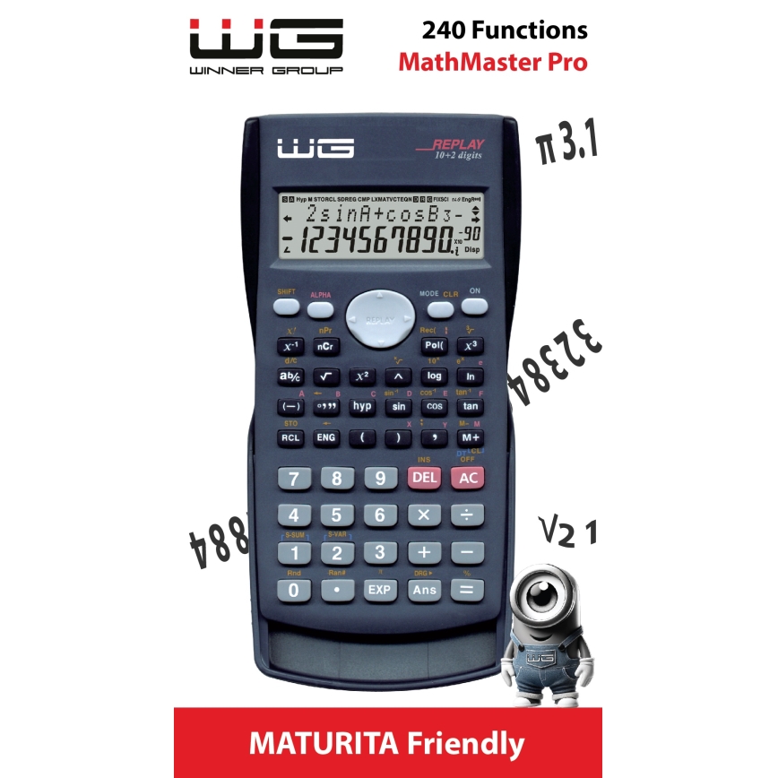 Winner Group - Aριθμομηχανή επιστημονική MathMaster Pro 1xLR44 μαύρο