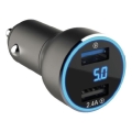 Winner Group - Φορτιστής αυτοκινήτου με οθόνη 2xUSB-A Power Delivery 30W μαύρο
