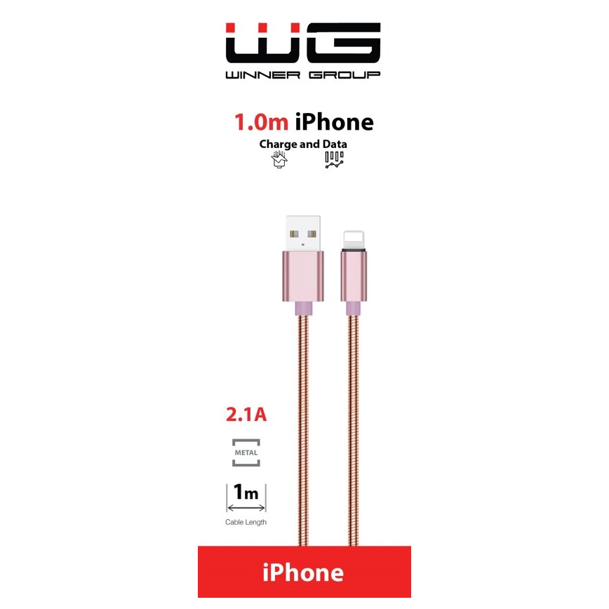 Winner Group - Καλώδιο USB Lightning / USB-A 1m ροζ