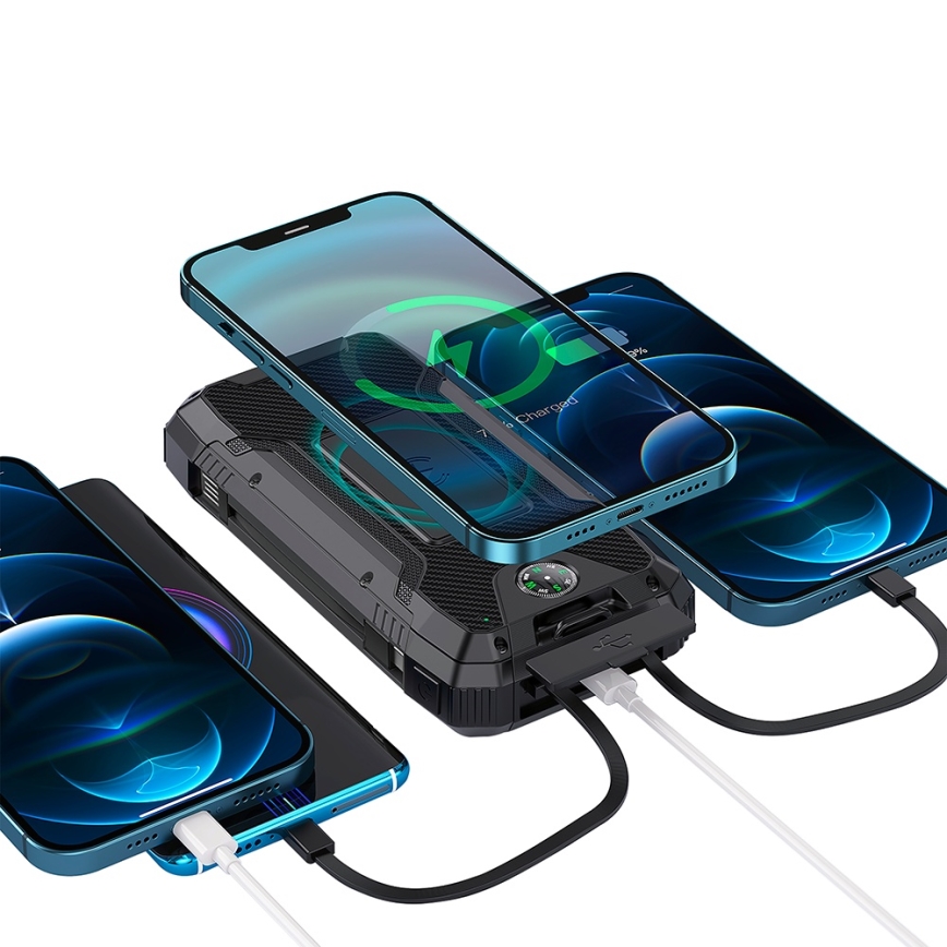 Winner Group - Power Bank με ασύρματη φόρτιση και ηλιακό πάνελ 20000 mAh 20W PD