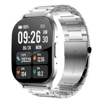 Winner Group - Smart watch AirFlexOn 300 mAh IP68 ασημί