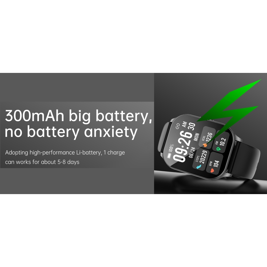 Winner Group - Smart watch AirFlexOn 300 mAh IP68 ασημί