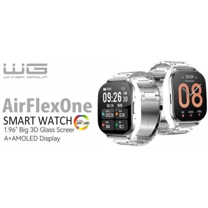 Winner Group - Smart watch AirFlexOn 300 mAh IP68 ασημί