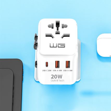 Winner Group - Ταξιδιωτικός ταχυφορτιστής Power Delivery 20W, λευκός