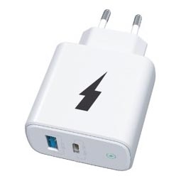 Winner Group - Αντάπτορας ταχείας φόρτισης 1xUSB-C + 1xUSB-A Power Delivery 38W λευκό