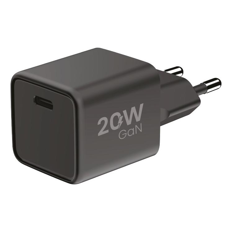 Winner Group - Αντάπτορας ταχείας φόρτισης 1xUSB-C Power Delivery 20W μαύρο