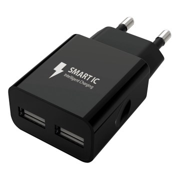 Winner Group - Αντάπτορας φορτιστή 2xUSB-A 12W μαύρο