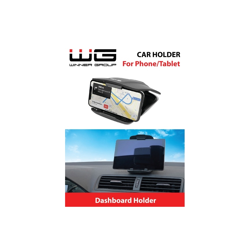 Winner Group - Βάση αυτοκινήτου για κινητό με βεντούζα, μαύρη
