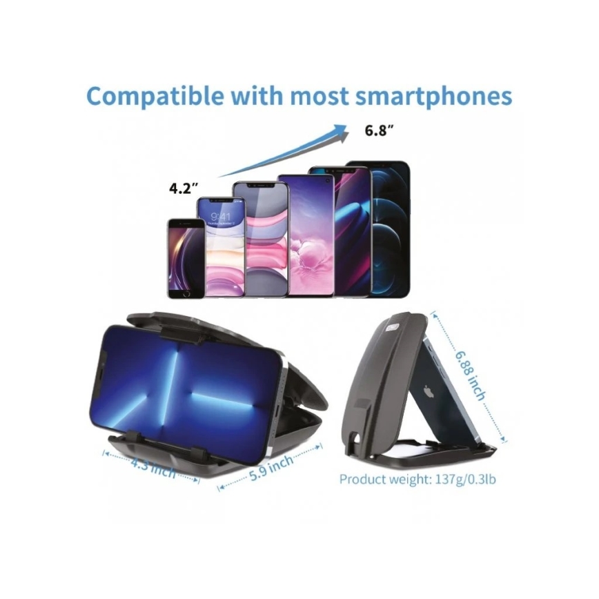 Winner Group - Βάση αυτοκινήτου για κινητό με βεντούζα, μαύρη