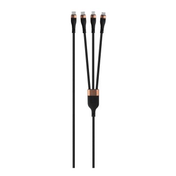 Winner Group -Καλώδιο USB 3σε1 USB-C / Lightning, USB-C και Micro USB 100W 1,5m μαύρο