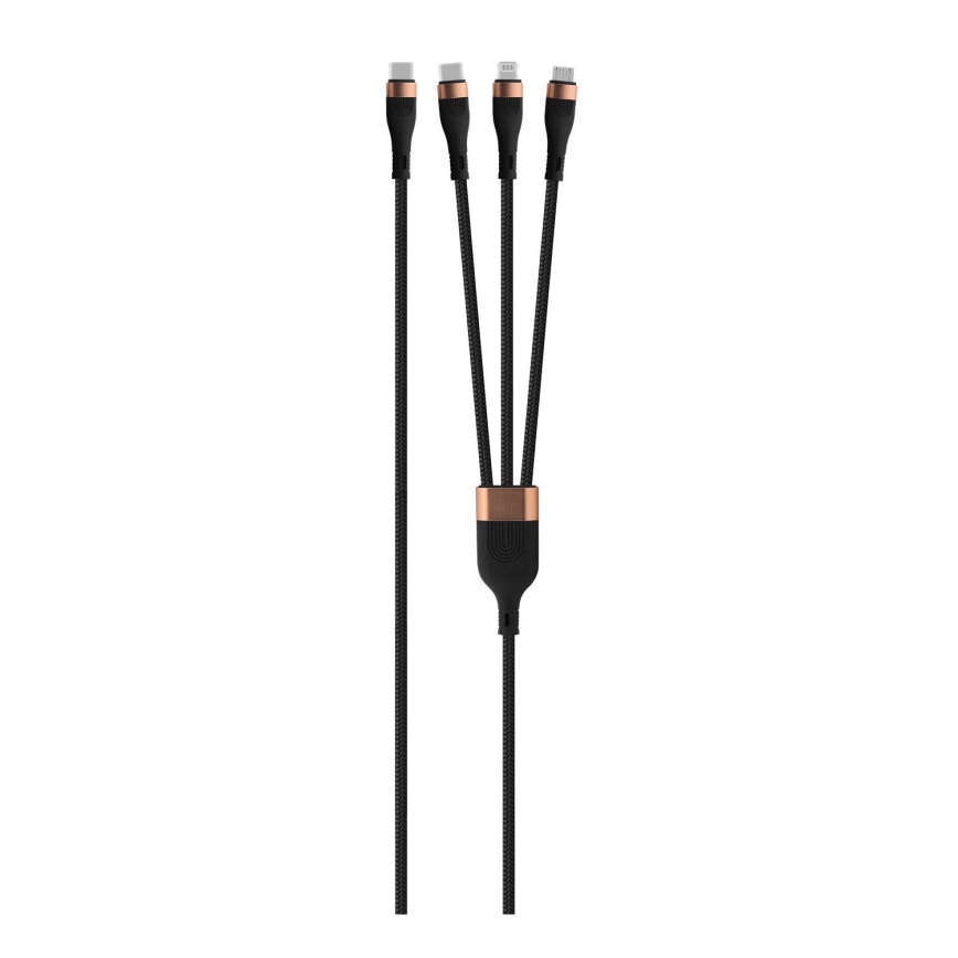 Winner Group -Καλώδιο USB 3σε1 USB-C / Lightning, USB-C και Micro USB 100W 1,5m μαύρο