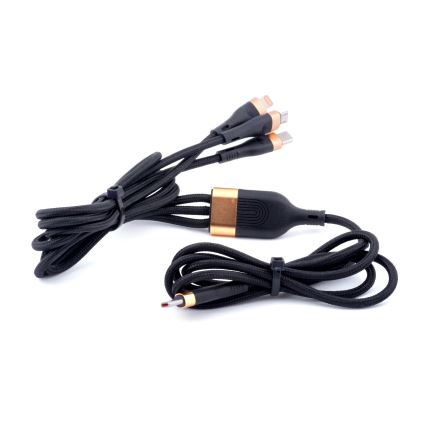 Winner Group -Καλώδιο USB 3σε1 USB-C / Lightning, USB-C και Micro USB 100W 1,5m μαύρο