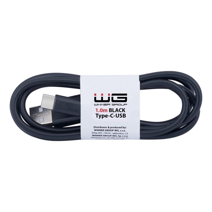 Winner Group - Καλώδιο USB USB-C / USB-A 1m μαύρο