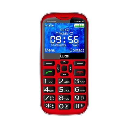 Winner Group - Κινητό τηλέφωνο για ηλικιωμένους 1600 mAh κόκκινο