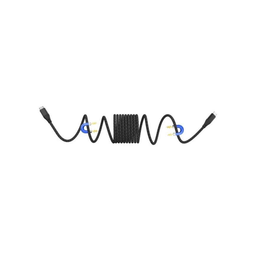 Winner Group - Μαγνητικό Καλώδιο USB USB-C / USB-C 60W 1m μαύρο