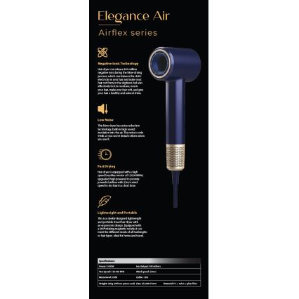 Winner Group - Πιστολάκι μαλλιών με ιονιστή Elegance Air 1600W/230V μπλε SCHUKO