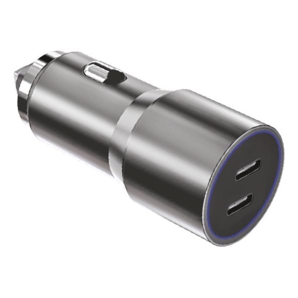 Winner Group - Φορτιστής αυτοκινήτου 2xUSB-C Power Delivery 60W ασημί