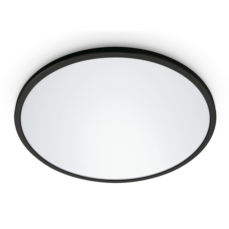 WiZ - LED Dimmable φωτιστικό οροφής SUPERSLIM LED/22W/230V 2700-6500K Wi-Fi μαύρο