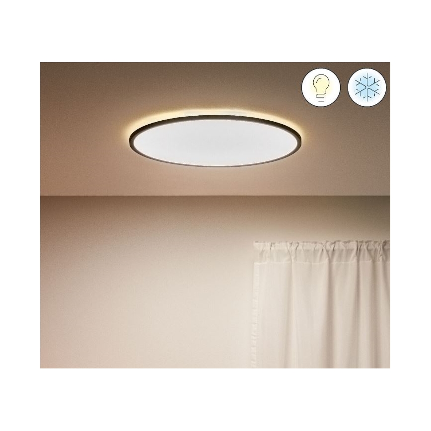 WiZ - LED Dimmable φωτιστικό οροφής SUPERSLIM LED/32W/230V 2700-6500K Wi-Fi μαύρο