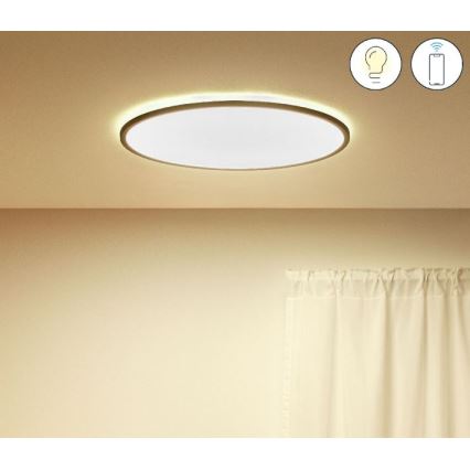 WiZ - LED Dimmable φωτιστικό οροφής SUPERSLIM LED/32W/230V 2700-6500K Wi-Fi μαύρο