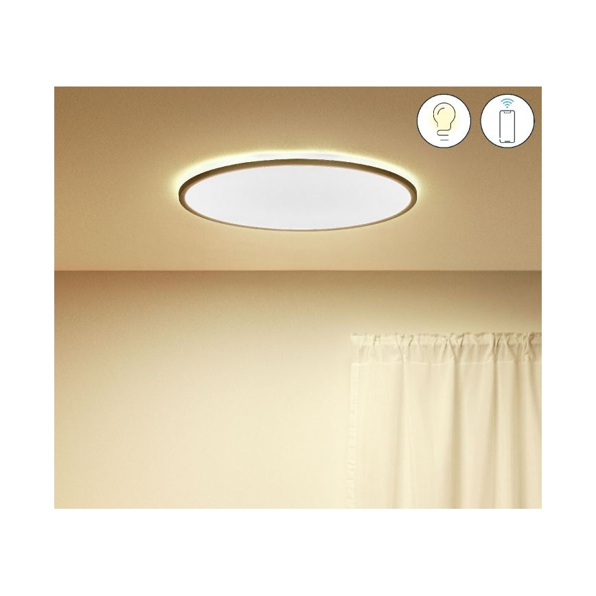 WiZ - LED Dimmable φωτιστικό οροφής SUPERSLIM LED/32W/230V 2700-6500K Wi-Fi μαύρο