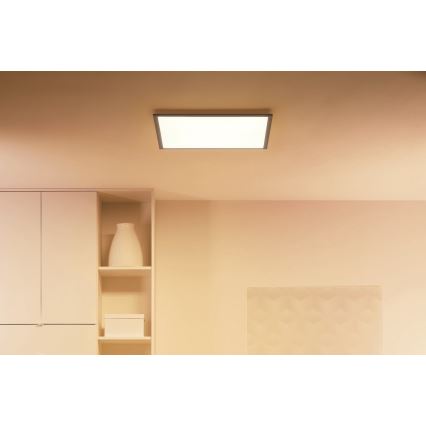 WiZ - LED Dimmable φωτιστικό οροφής SUPERSLIM LED/36W/230V 2700-6500K Wi-Fi μαύρο