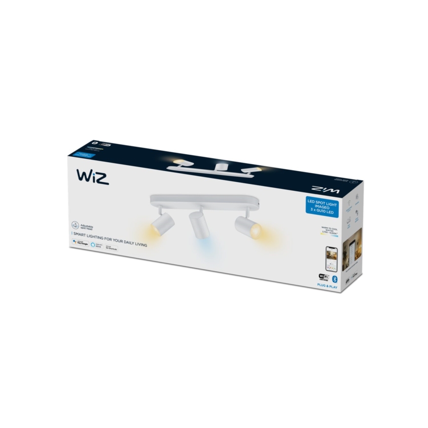 WiZ - LED Dimmable σποτ IMAGEO 3xGU10/4,9W/230V 2700-6500K Wi-Fi CRI 90 λευκό