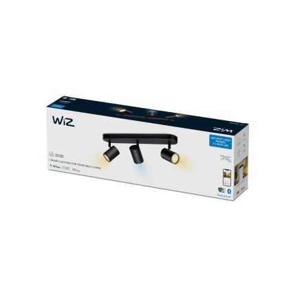 WiZ - LED Dimmable σποτ IMAGEO 3xGU10/4,9W/230V 2700-6500K Wi-Fi CRI 90 μαύρο