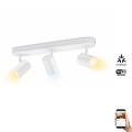 WiZ - LED Dimmable σποτ IMAGEO 3xGU10/4,9W/230V 2700-6500K Wi-Fi CRI 90 λευκό