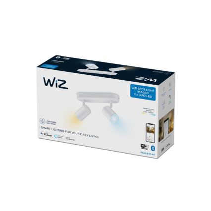 WiZ - LED Dimmable σποτ IMAGEO 2xGU10/4,9W/230V 2700-6500K Wi-Fi CRI 90 λευκό