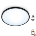 WiZ - LED Dimmable φωτιστικό οροφής SUPERSLIM LED/14W/230V 2700-6500K Wi-Fi μαύρο