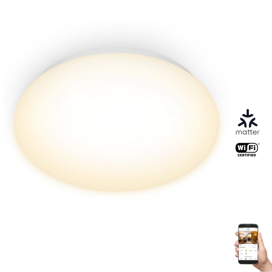 WiZ - LED Dimmable φωτιστικό οροφής SUPERSLIM LED/17W/230V 2700K Wi-Fi