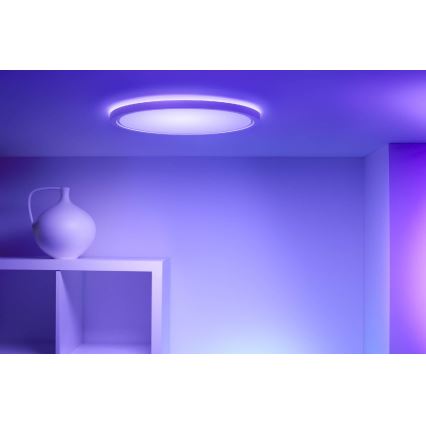 WiZ - LED RGB dimmable φωτιστικό οροφής SUPERSLIM LED/32W/230V 2700-6500K Wi-Fi λευκό