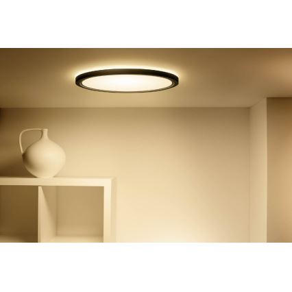 WiZ - LED RGB dimmable φωτιστικό οροφής SUPERSLIM LED/32W/230V 2700-6500K Wi-Fi μαύρο