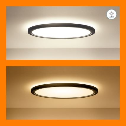 WiZ - LED RGB dimmable φωτιστικό οροφής SUPERSLIM LED/32W/230V 2700-6500K Wi-Fi μαύρο