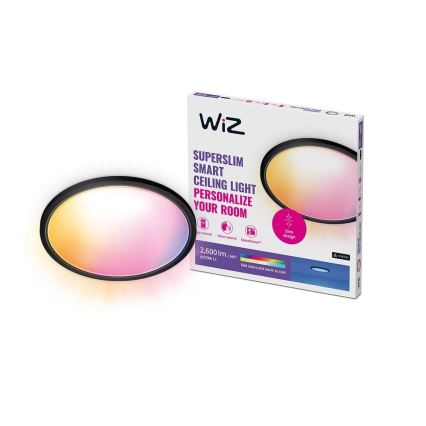 WiZ - LED RGB dimmable φωτιστικό οροφής SUPERSLIM LED/32W/230V 2700-6500K Wi-Fi μαύρο